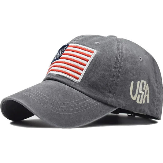 Women Baseball Cap Summer Denim Hats Men Spring Usa Letter Flag Embroidery Baseball Hats Cotton Outdoor Vintage Visor Casual Cap 🌴