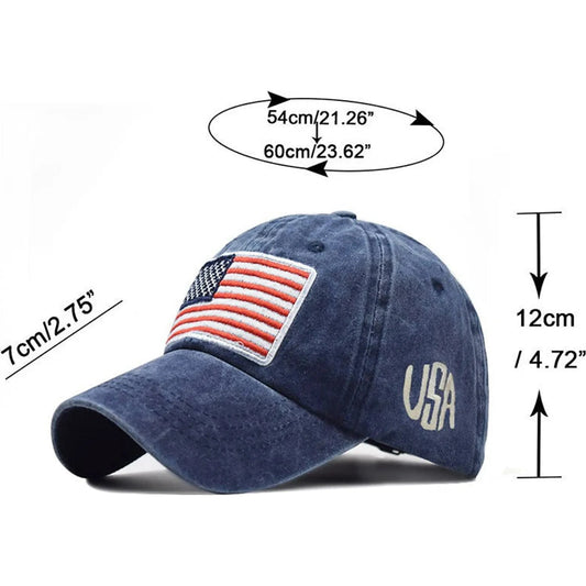 Women Baseball Cap Summer Denim Hats Men Spring Usa Letter Flag Embroidery Baseball Hats Cotton Outdoor Vintage Visor Casual Cap 🌴