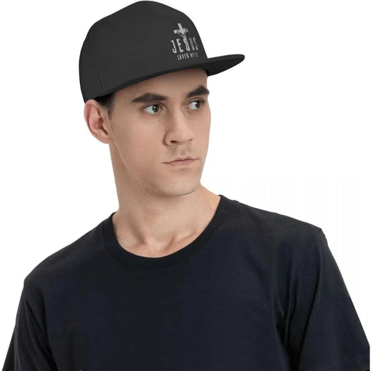 Christian Jesus Saved My Life Cross Snapback Hats For Men Baseball Cap Adjustable Flat Bill Trucker Dad Gift,husband,boy Friend 🌴 VibeFlex Sports