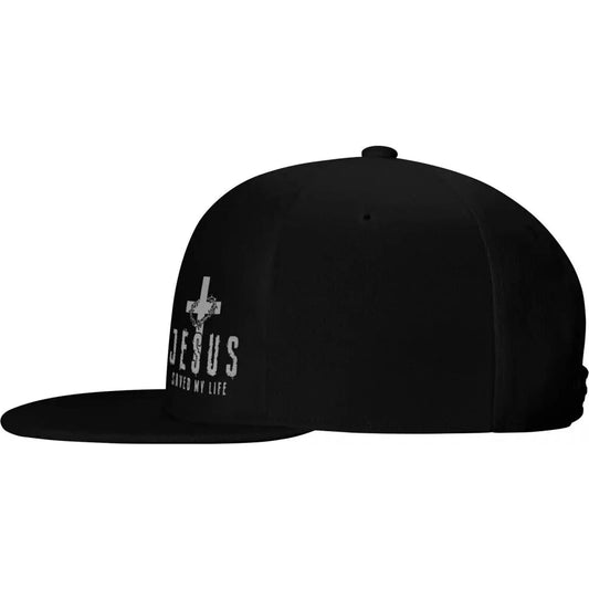 Christian Jesus Saved My Life Cross Snapback Hats For Men Baseball Cap Adjustable Flat Bill Trucker Dad Gift,husband,boy Friend 🌴 VibeFlex Sports