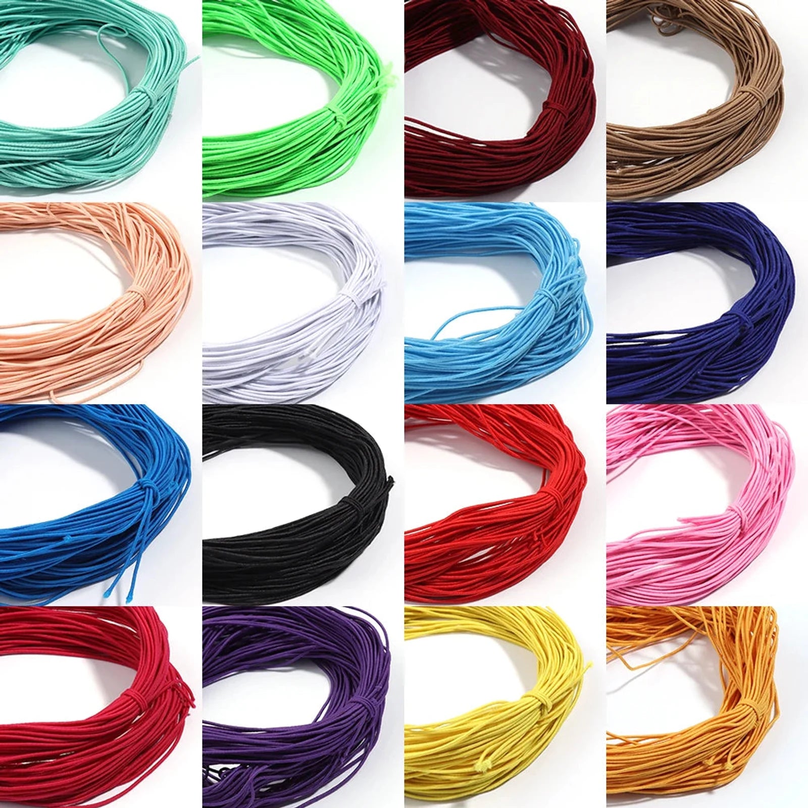 25 Yards/lot 1mm Round Elastics Bungee Shock Cord Elastic Rope Rubber Band Strap String Cordon Shoelaces Sewing Accessories 🌴 VibeFlex Sports