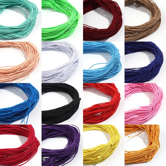 25 Yards/lot 1mm Round Elastics Bungee Shock Cord Elastic Rope Rubber Band Strap String Cordon Shoelaces Sewing Accessories 🌴 VibeFlex Sports