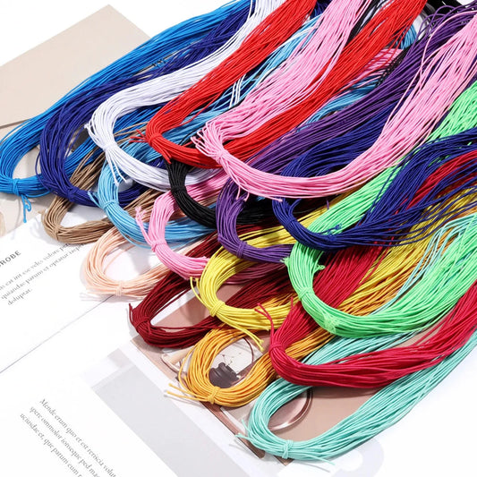 25 Yards/lot 1mm Round Elastics Bungee Shock Cord Elastic Rope Rubber Band Strap String Cordon Shoelaces Sewing Accessories 🌴