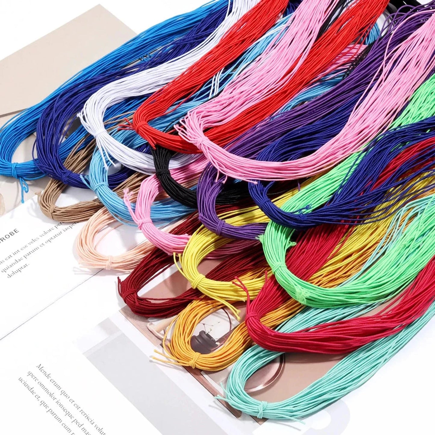 25 Yards/lot 1mm Round Elastics Bungee Shock Cord Elastic Rope Rubber Band Strap String Cordon Shoelaces Sewing Accessories 🌴 🌴