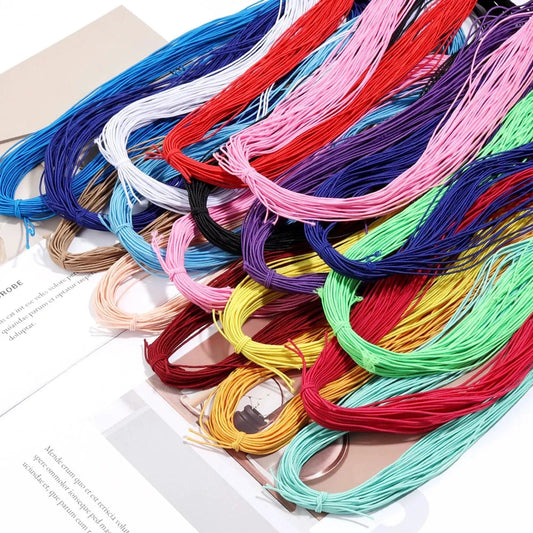 25 Yards/lot 1mm Round Elastics Bungee Shock Cord Elastic Rope Rubber Band Strap String Cordon Shoelaces Sewing Accessories 🌴 🌴