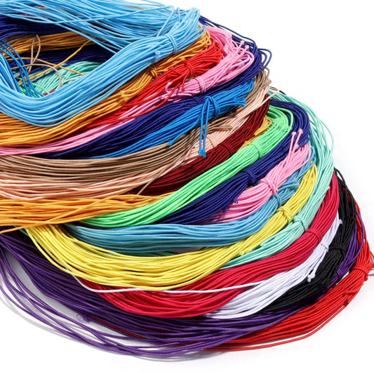 25 Yards/lot 1mm Round Elastics Bungee Shock Cord Elastic Rope Rubber Band Strap String Cordon Shoelaces Sewing Accessories 🌴