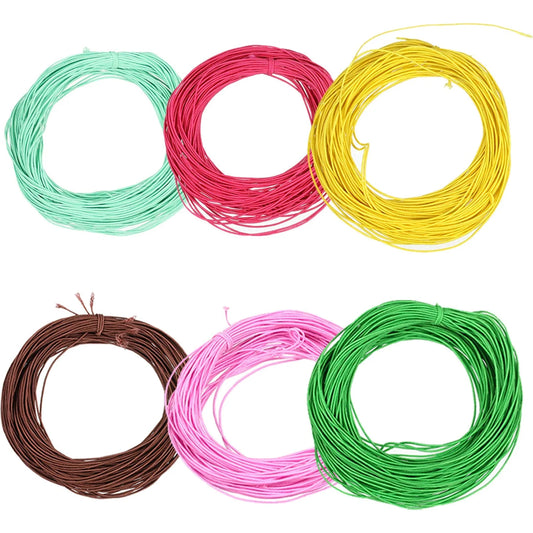 25 Yards/lot 1mm Round Elastics Bungee Shock Cord Elastic Rope Rubber Band Strap String Cordon Shoelaces Sewing Accessories 🌴