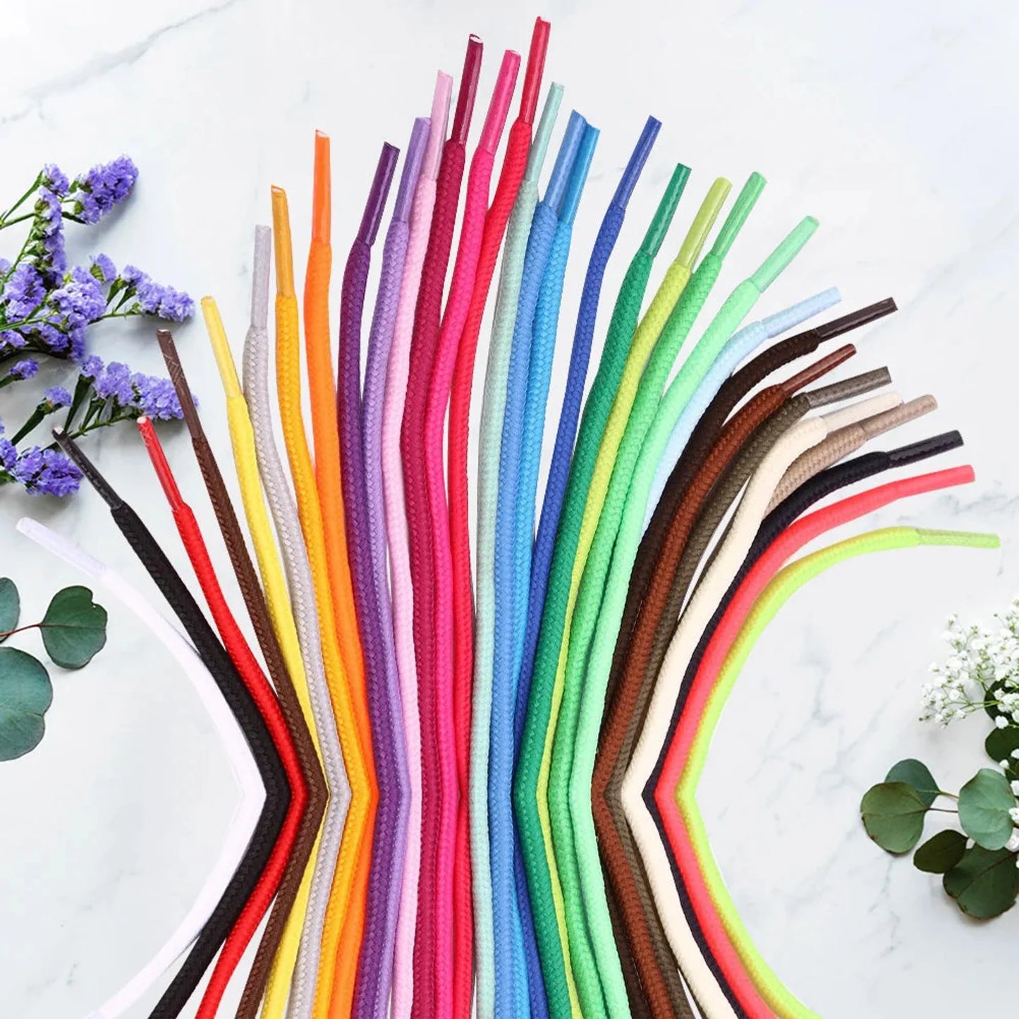 30 Pcs Running Shoes For Women Sports Shoelaces Sneaker Thin Noodles Girl Child 🌴 🌴