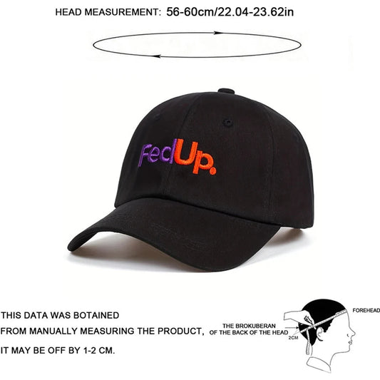 Unisex Fedup Letter Embroidery Baseball Caps Spring And Autumn Outdoor Adjustable Casual Hats Sunscreen Hat 🌴 VibeFlex Sports