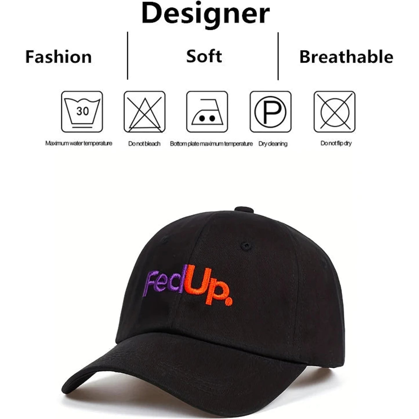 Unisex Fedup Letter Embroidery Baseball Caps Spring And Autumn Outdoor Adjustable Casual Hats Sunscreen Hat 🌴 VibeFlex Sports