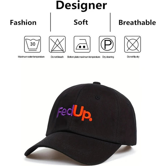 Unisex Fedup Letter Embroidery Baseball Caps Spring And Autumn Outdoor Adjustable Casual Hats Sunscreen Hat 🌴 VibeFlex Sports
