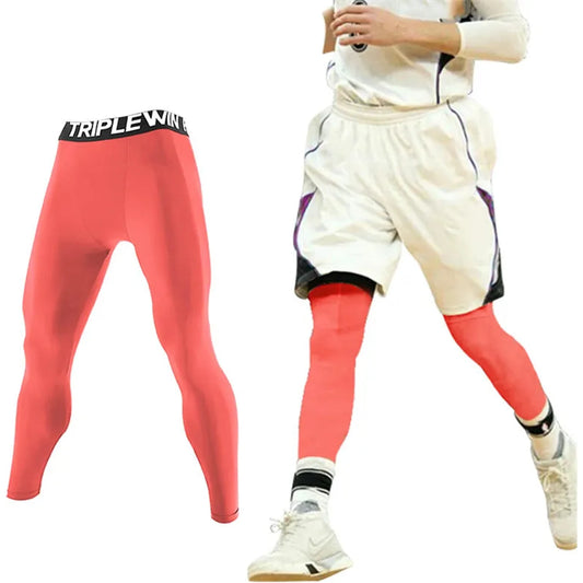 Summer Spring Autumn Men Running Tights Gym Pants Male Basketball Football Soccer Fitness Exercise Sport Long Legging H61 🌴