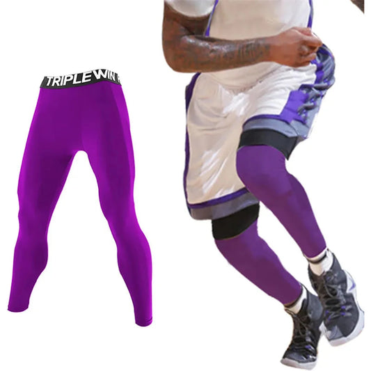 Summer Spring Autumn Men Running Tights Gym Pants Male Basketball Football Soccer Fitness Exercise Sport Long Legging H61 🌴