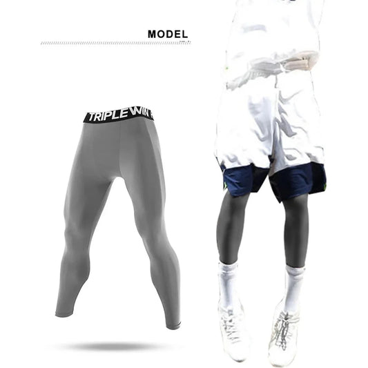 Summer Spring Autumn Men Running Tights Gym Pants Male Basketball Football Soccer Fitness Exercise Sport Long Legging H61 🌴