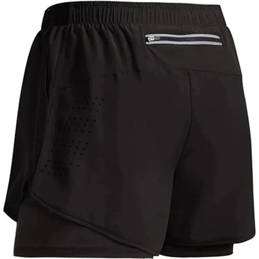 Men's Fitness Training Shorts Summer 2 In 1 Quick Dry 🌴