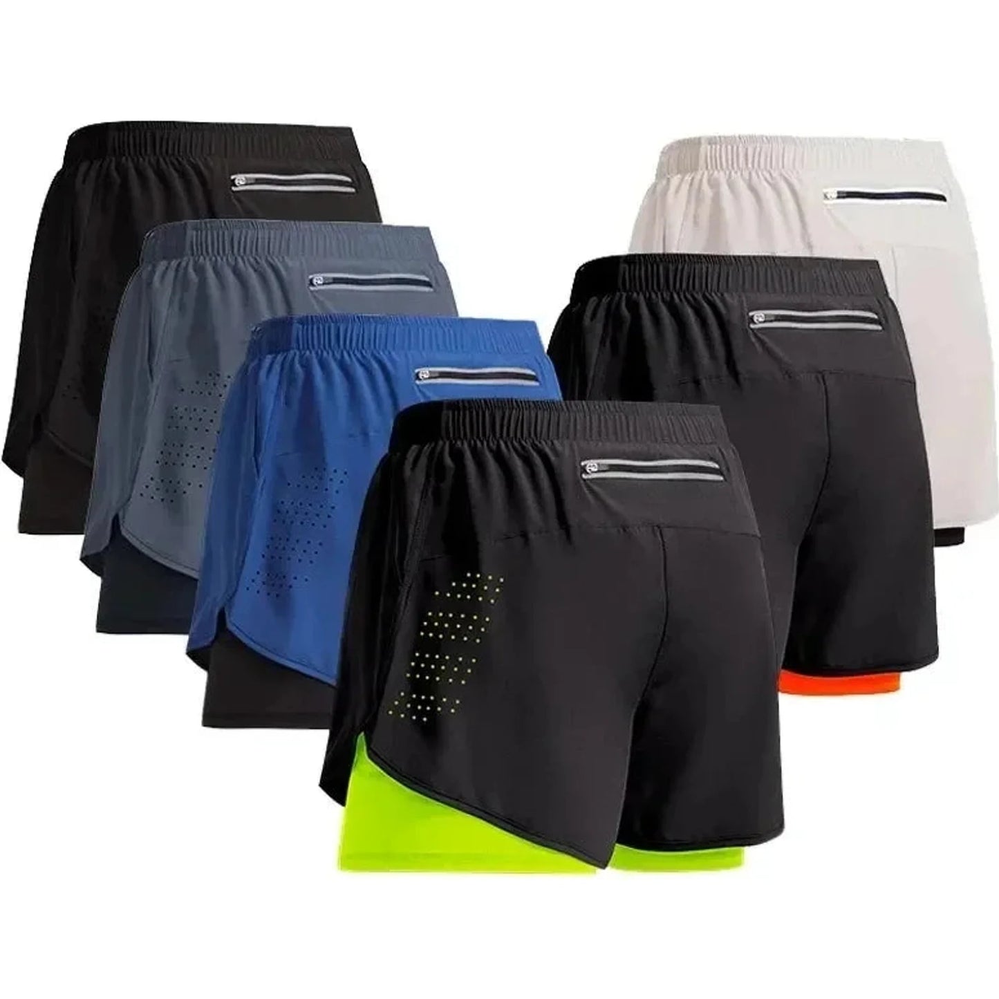 Men's Fitness Training Shorts Summer 2 In 1 Quick Dry 🌴