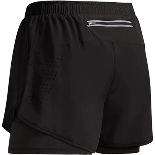Men's Fitness Training Shorts Summer 2 In 1 Quick Dry 🌴