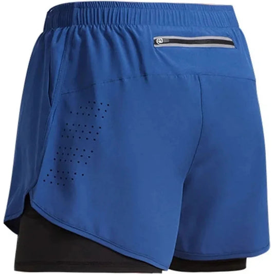 Men's Fitness Training Shorts Summer 2 In 1 Quick Dry 🌴