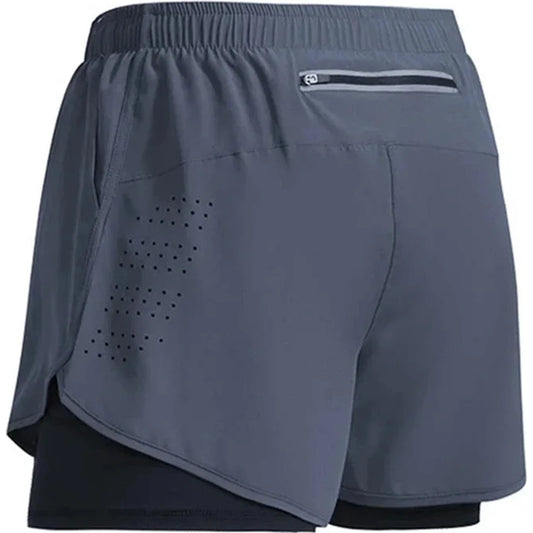 Men's Fitness Training Shorts Summer 2 In 1 Quick Dry 🌴
