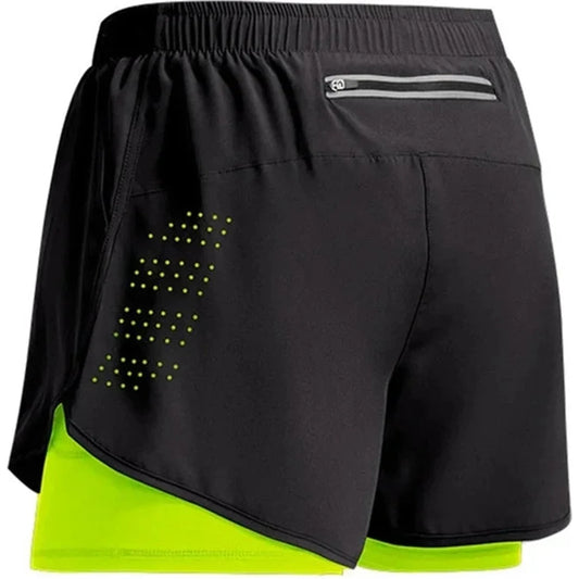 Men's Fitness Training Shorts Summer 2 In 1 Quick Dry 🌴