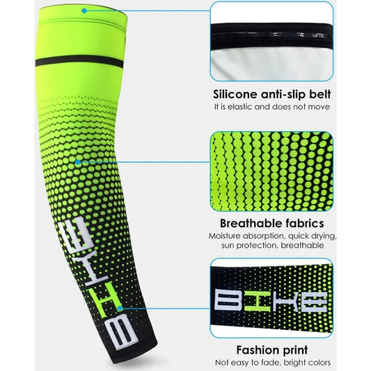 Outdoor Cycling Sleeves Uv Sun Protection Sleeves Sports Running Fishing Cooling Arm Sleeves For Men Summer Bicycle Cuff Cover 🌴 VibeFlex Sports