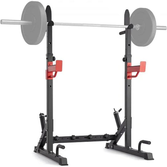 Vevor Squat Stand Power Rack, Multi-functional Barbell Rack With Hook, Weight Plate Storage Attachment, Adjustable Free Bench Press Stands, Max Load 600 Lbs Steel Exercise Squat Stand For Gym/home Gym 🌴 VibeFlex Sports