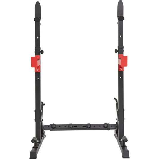 Vevor Squat Stand Power Rack, Multi-functional Barbell Rack With Hook, Weight Plate Storage Attachment, Adjustable Free Bench Press Stands, Max Load 600 Lbs Steel Exercise Squat Stand For Gym/home Gym 🌴