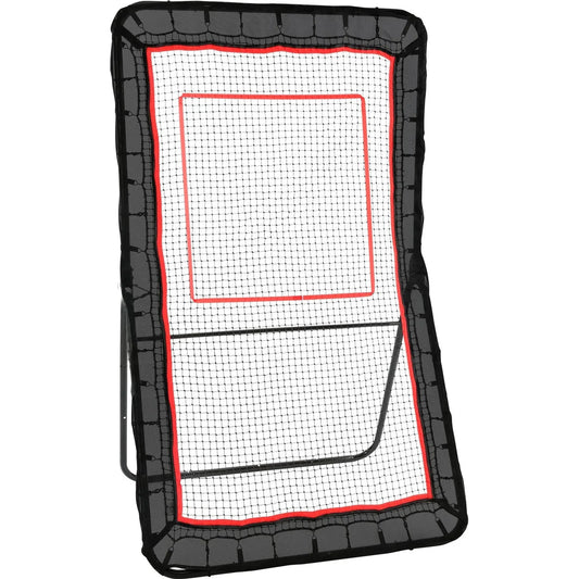 Vevor Lacrosse Rebounder For Backyard, 4x7 Ft Volleyball Bounce Back Net, Pitchback Throwback Baseball Softball Return Training Screen, Adjustable Angle Shooting Practice Training Wall With Target 🌴 VibeFlex Sports