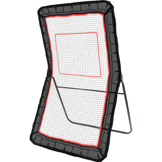 Vevor Lacrosse Rebounder For Backyard, 4x7 Ft Volleyball Bounce Back Net, Pitchback Throwback Baseball Softball Return Training Screen, Adjustable Angle Shooting Practice Training Wall With Target 🌴 VibeFlex Sports
