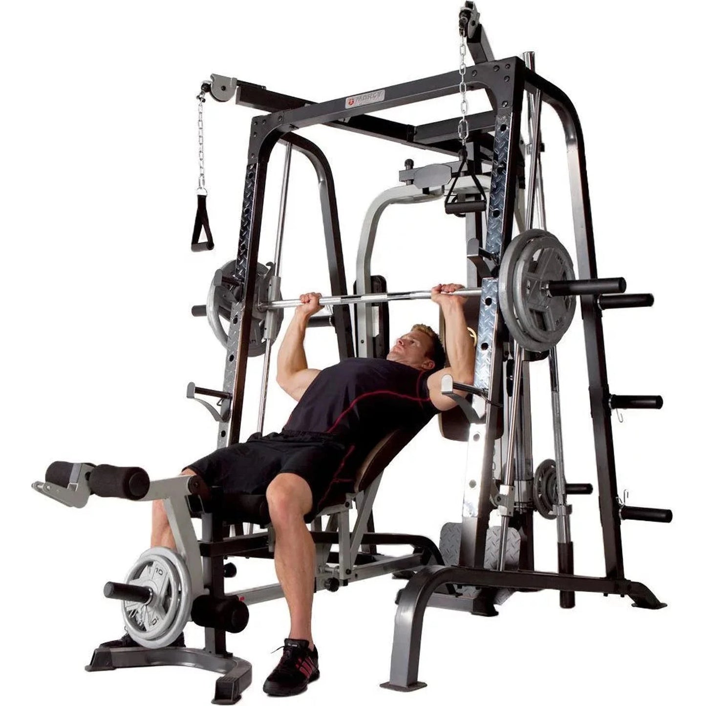 Diamond Elite Olympic Smith Cage Machine, Plate Loaded Home Gym Total Body Workout Machine (Md-9010g) 🌴 VibeFlex Sports