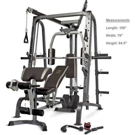 Diamond Elite Olympic Smith Cage Machine, Plate Loaded Home Gym Total Body Workout Machine (Md-9010g) 🌴 VibeFlex Sports