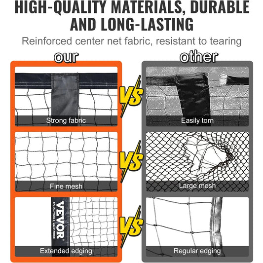 Vevor Pickleball Net Set, 22ft Regulation Size Portable Pickleball System With Carrying Bag & Balls & Paddles, Weather Resistant Steady Metal Frame & Strong Pe Net, For Outdoor Backyard Driveway 🌴 VibeFlex Sports