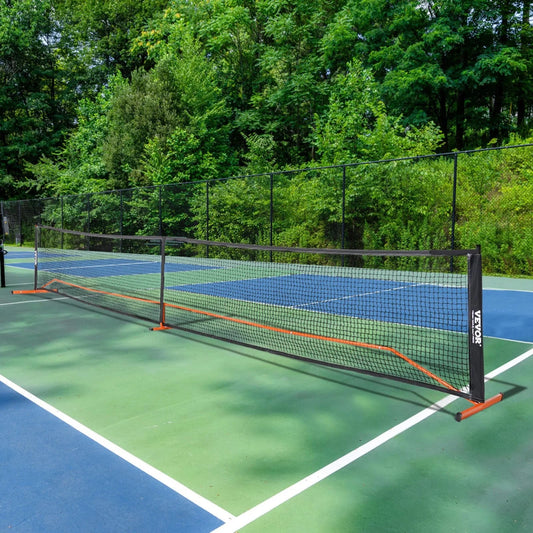 Vevor Pickleball Net Set, 22ft Regulation Size Portable Pickleball System With Carrying Bag & Balls & Paddles, Weather Resistant Steady Metal Frame & Strong Pe Net, For Outdoor Backyard Driveway 🌴 VibeFlex Sports