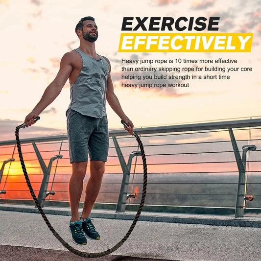Weighted Jump Ropes For Men Women, 2.8lb 3.8lb 5lb Heavy Skipping Rope For Exercise, Adult Jumpropes For Home Workout, Total Body Workout Equipment 🌴