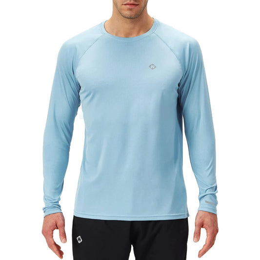 Men's Rash Guard Shirts Swim Shirts Upf 50+ Uv Sun Protection Long Sleeve Shirts Lightweight Quick Dry 🌴 VibeFlex Sports