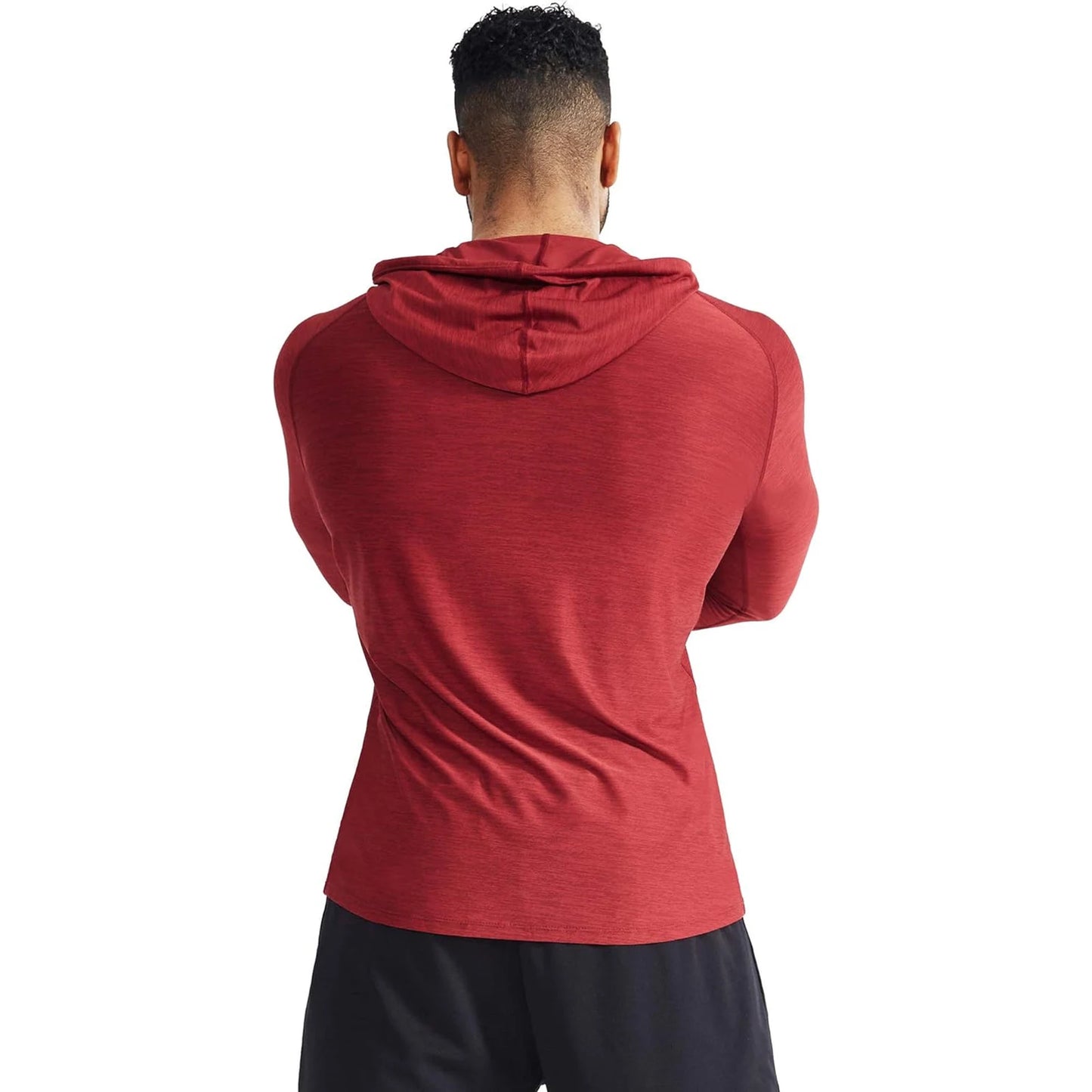 Men's Dry Fit Athletic Shirt Workout Running Long Sleeve Shirts With Hoods 🌴 VibeFlex Sports