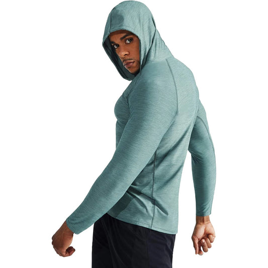 Men's Dry Fit Athletic Shirt Workout Running Long Sleeve Shirts With Hoods 🌴