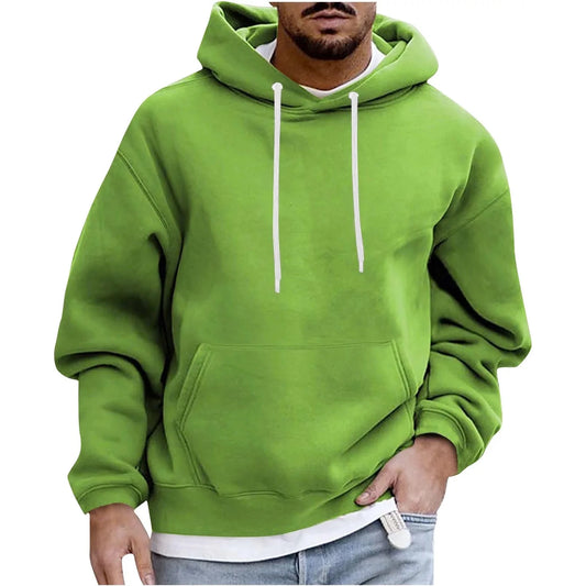 Hoodie For Men Big And Tall,men Casual Overiszed Hoodies Round Neck With Pocket Pullover Long Sleeve Tops Sweatshirt 🌴 VibeFlex Sports