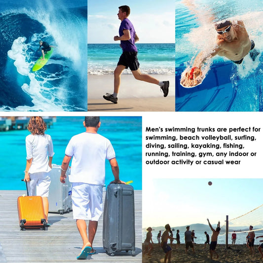 Mens Swim Trunks Stretch Water Beach Shorts With Compression Liner 2 In 1 Quick-dry Swimming Shorts With Zipper Pockets, Black, L 🌴