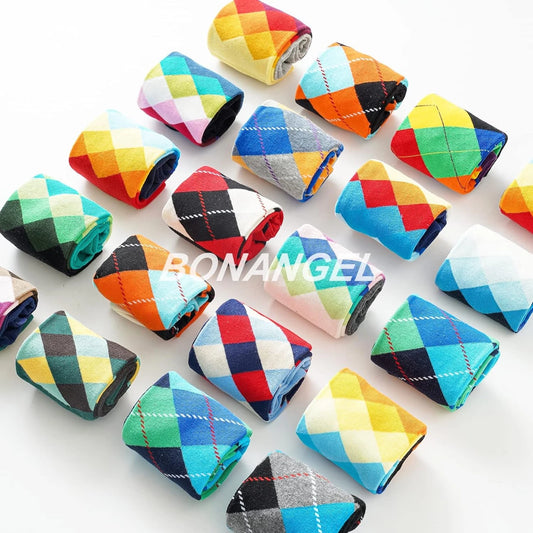 Mens Dress Socks Fun Funny Colorful Crazy Crew Dress Socks For Men 9-12 🌴