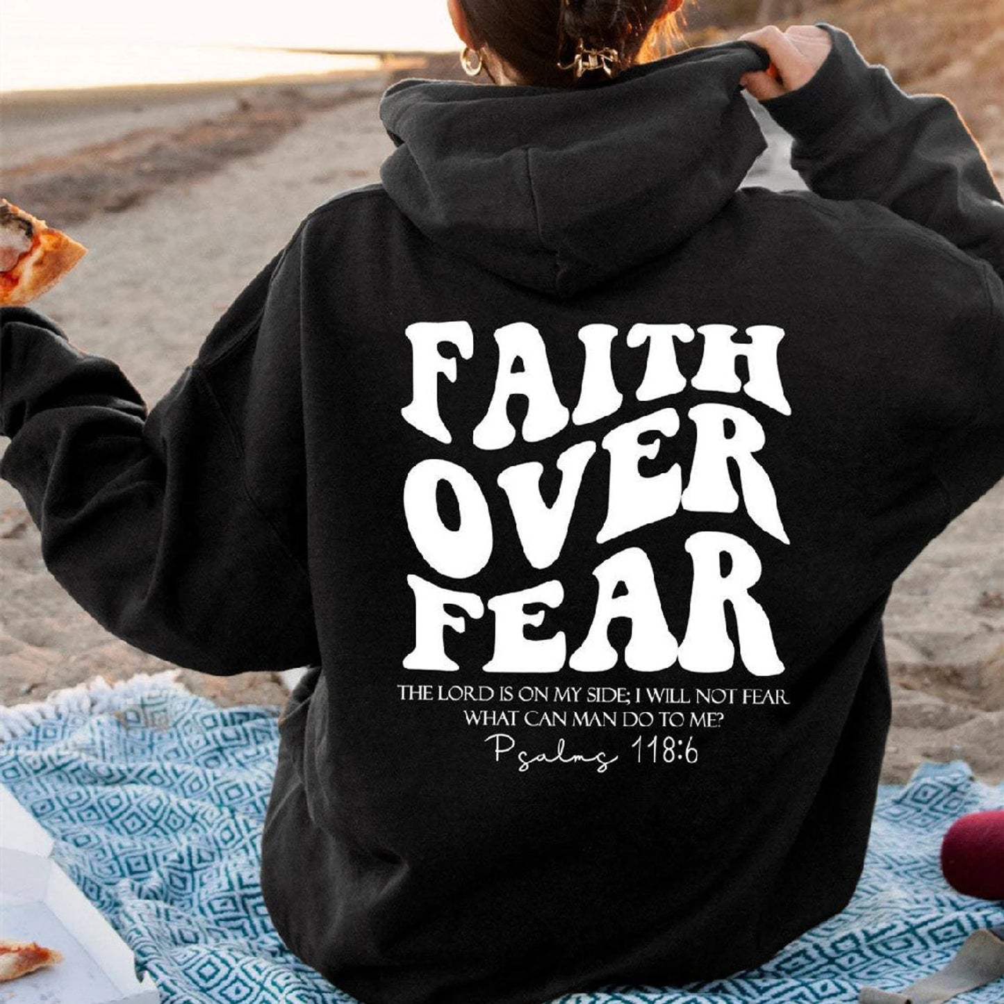 Faith Over Fear Sweatshirt,christian Shirt,bible Verse Hoodi 🌴 VibeFlex Sports