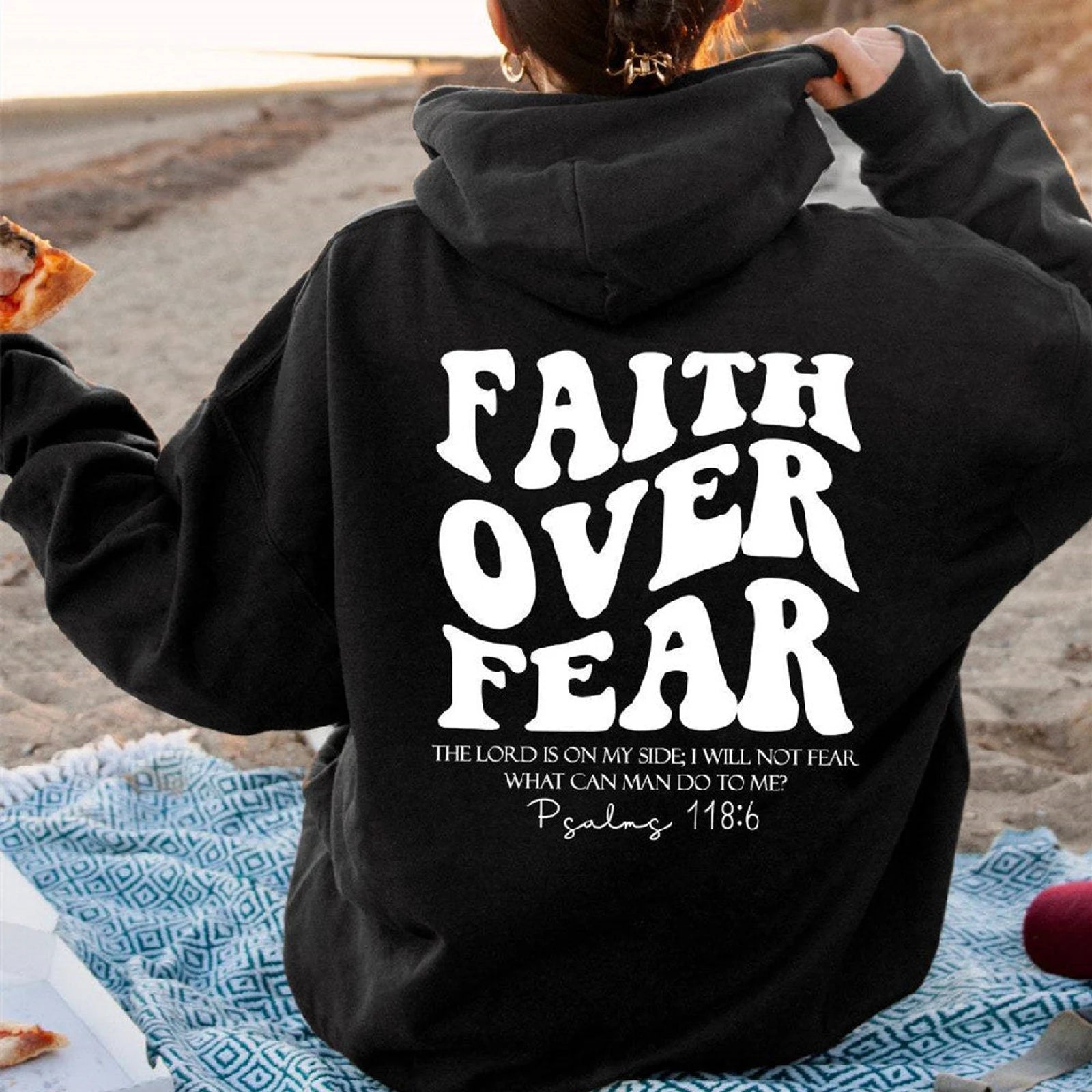 Faith Over Fear Sweatshirt,christian Shirt,bible Verse Hoodi 🌴 VibeFlex Sports