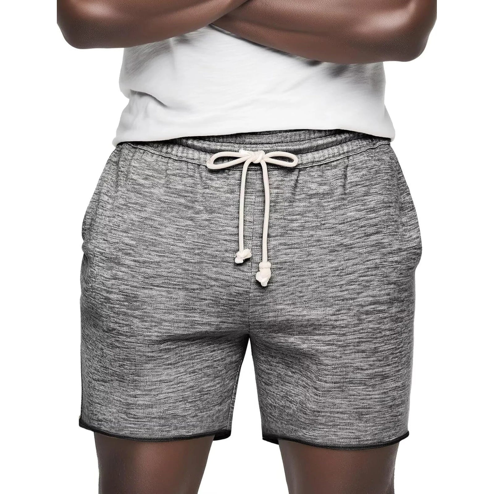 Mens Lounge Shorts Knit Terry Cloth Drawstring Athletic Sweat Shorts With Pockets 6 Inch 🌴 VibeFlex Sports