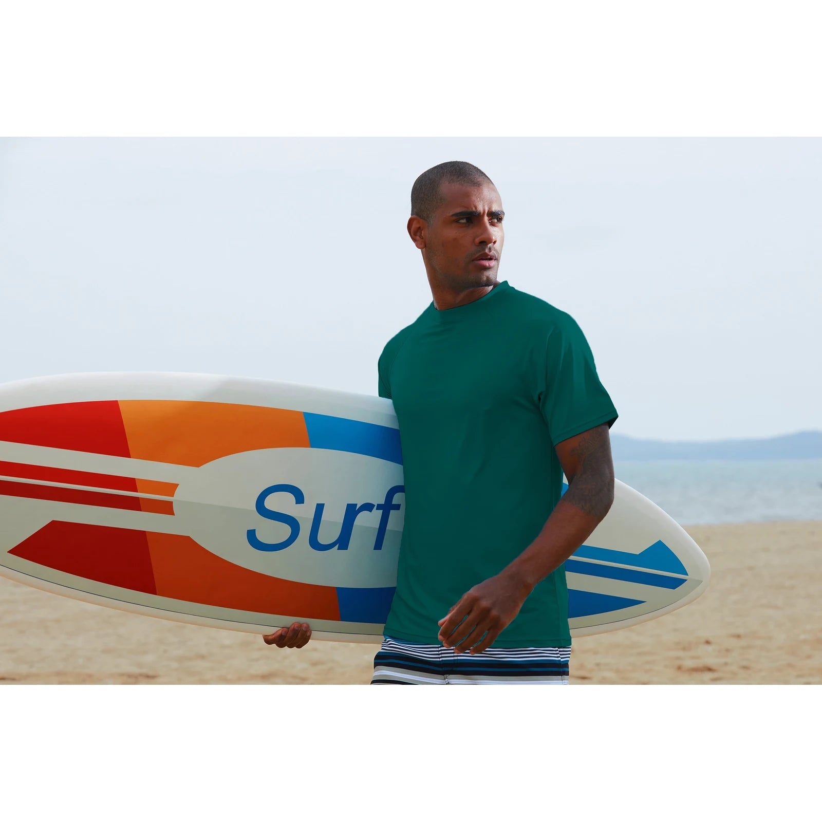 Men's T-shirt Swim Tee Short Sleeve Running Shirt Swimwear Swim Hiking Workout Shirt 🌴 VibeFlex Sports