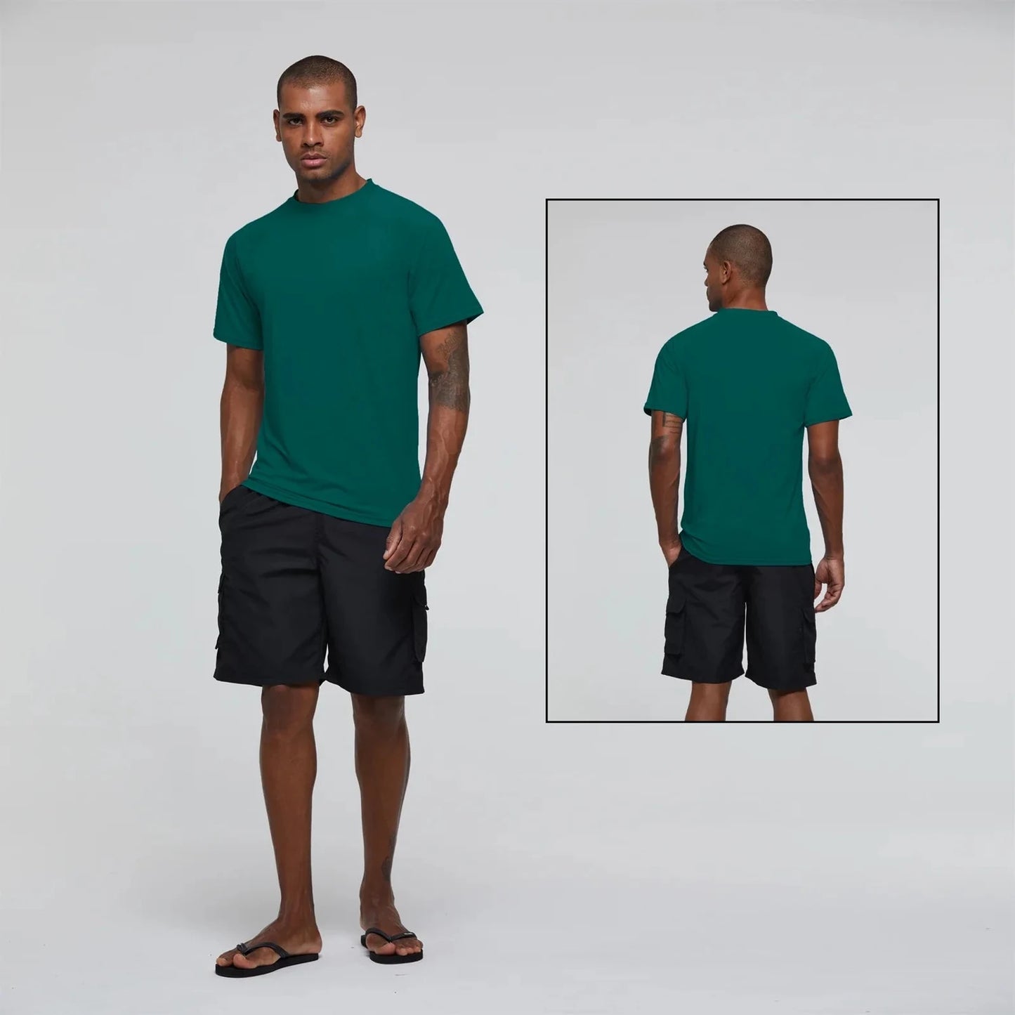 Men's T-shirt Swim Tee Short Sleeve Running Shirt Swimwear Swim Hiking Workout Shirt 🌴 VibeFlex Sports