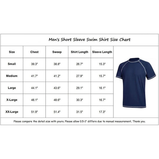 Men's T-shirt Swim Tee Short Sleeve Running Shirt Swimwear Swim Hiking Workout Shirt 🌴 VibeFlex Sports