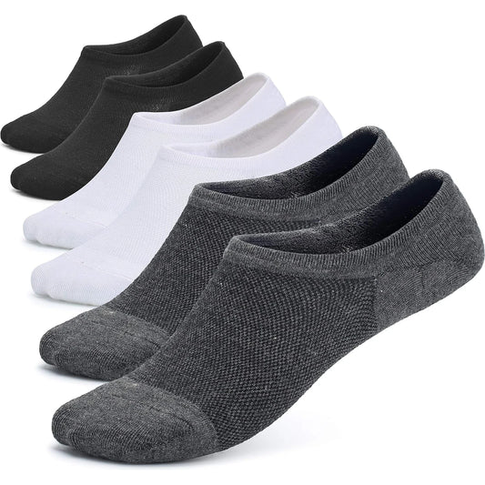Women’s 6 Pairs Bamboo Mesh Design Low Cut Non Slip No Show Socks 🌴 VibeFlex Sports