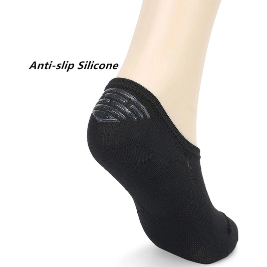 Women’s 6 Pairs Bamboo Mesh Design Low Cut Non Slip No Show Socks 🌴 VibeFlex Sports