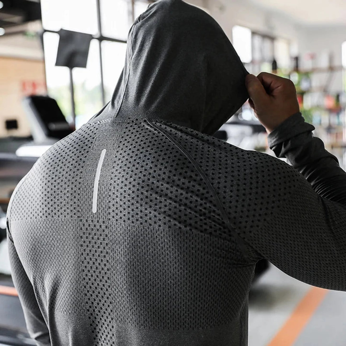 Mens Fitness Tracksuit Running Sport Hoodie Gym Joggers Hooded Outdoor Workout Athletic Clothing Muscle Training Sweatshirt Tops 🌴