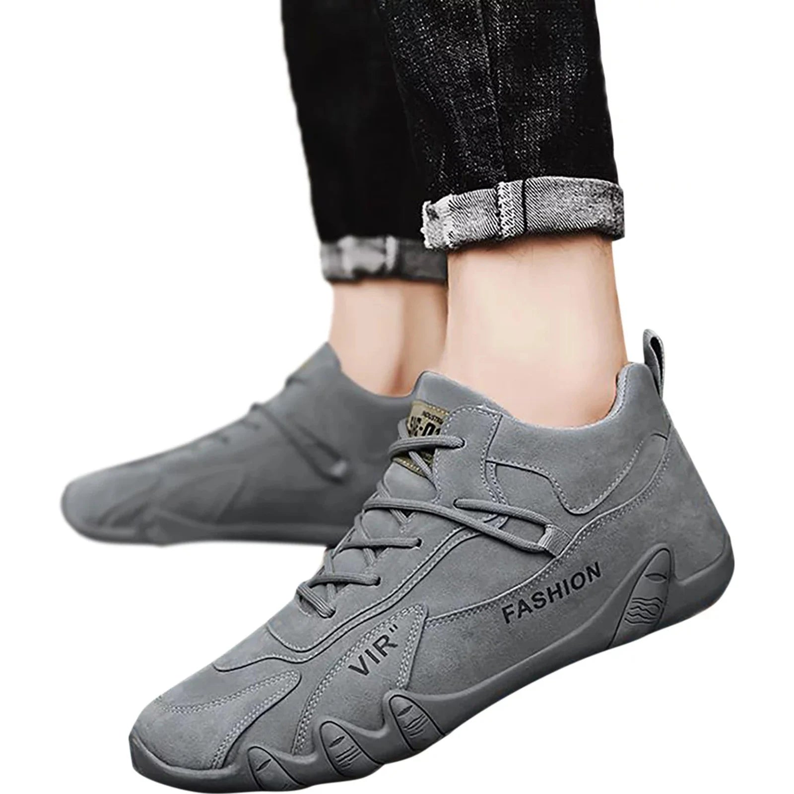 Basketball Shoes Mens Casual Shoes Lace Up Extra Wide Dress Shoes For Men Sports Shoes For Men Popular Labor Work Shoes Wear High Top Board Shoes Casual Leisure Shoes Mens Leather Casual Shoes 🌴 VibeFlex Sports